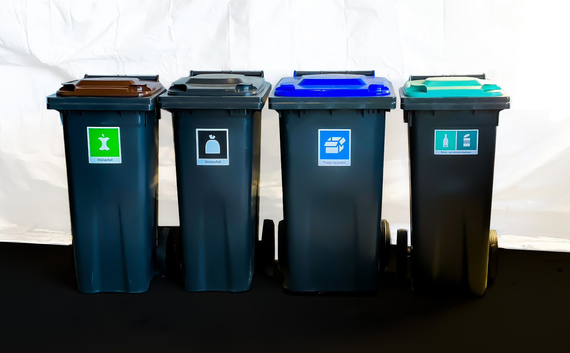 fire avfallstyper husholdningsenovasjon 