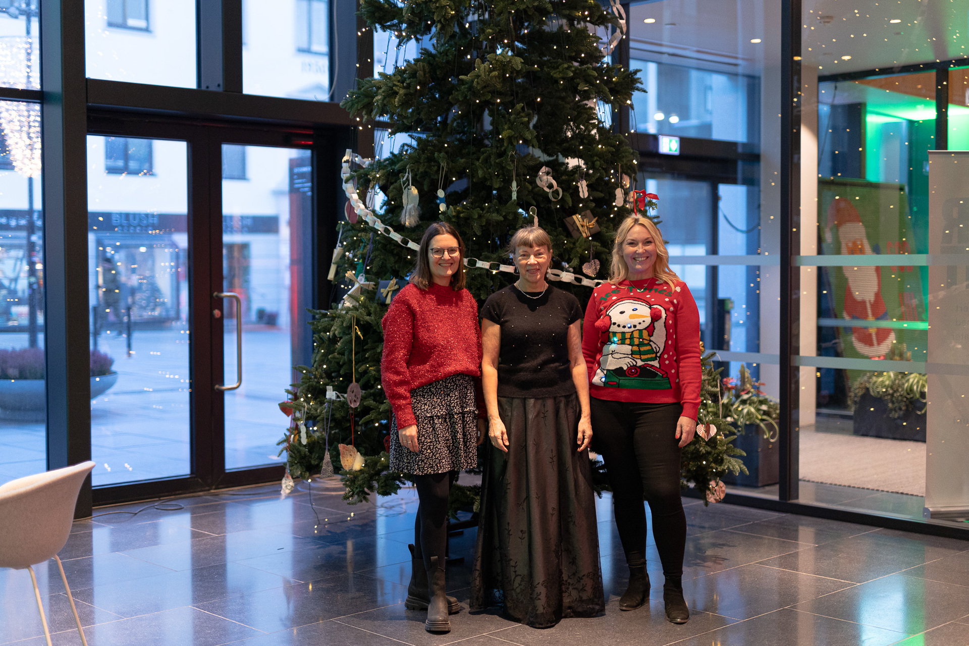 Carina Rist fra IRIS Salten, Marie Stokke fra Arktisk Filharmoni og Tina Andersen fra Stormen Konserthus